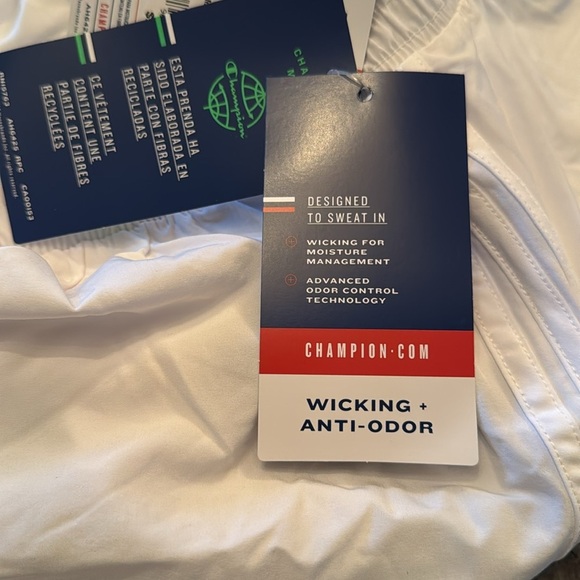 Champion wicking and anti -odor white shorts NWT - Picture 9 of 9